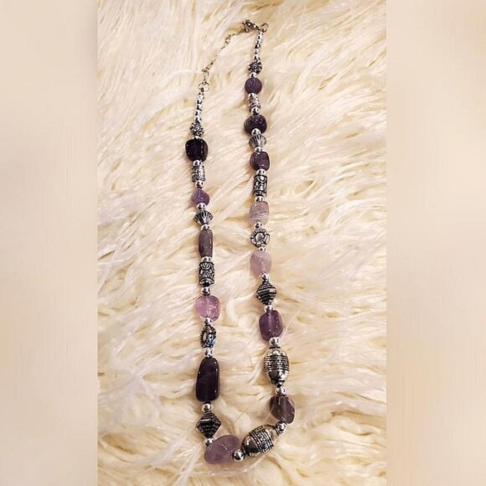 Multi-Gemstone Beaded Handmade Necklace. 🌴 - Picture 6 of 10